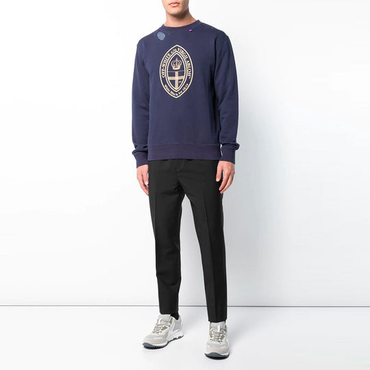 Off-White Printing Casual Solid Color Version Dark Blue OMBA025E181920083003