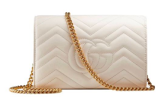 (WMNS) Gucci Marmont Series Single Shoulder Bag mini White 474575-DTD1T-9022