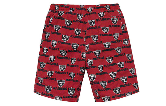 Supreme SS19 x NFL Raiders 47 Twill Short Crossover Shorts Unisex Red SUP-SS19-10324