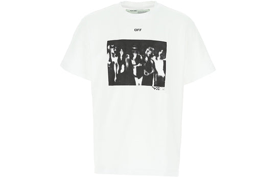 Off-White Spray Painting Arrows Sketch Short Sleeve Oversize 'White Black' OMAA038R201850150110