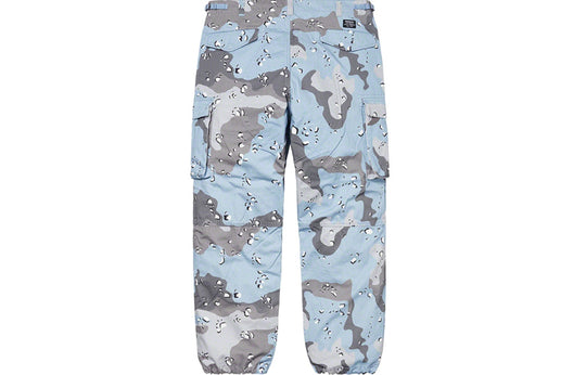 Supreme SS20 Week 1 Cargo Pant Drawstring Casual Pants Unisex Blue Camouflage SUP-SS20-109