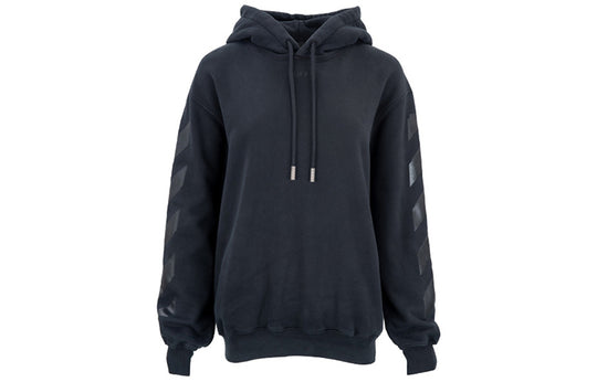 (WMNS) Off-White Hooded Cotton Sweater Black OWBB032E19F300961010