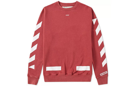 Off-White Diagonal Arrows Sweatshirt In Red. OMBA003F170030282401