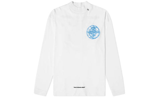 Off-White 3D Logo Printing Round Neck Long Sleeves Unisex White OMAB032R201850030188