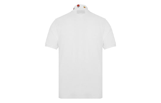 Gucci Animal Logo Embroidered Cotton Polo Shirt For Men White 523059-X9U96-9134