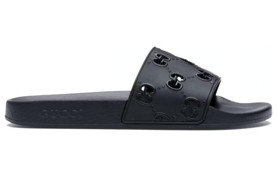 Gucci Rubber GG Slide 'Black' 575957-JDR00-1000
