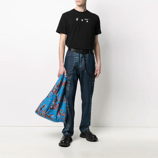 Off-White Marker Slim Tee 'Black' OMAA027S21JER0061045