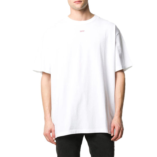 Off-White Stencil Arrows Printing Short Sleeve White OMAA038E20JER0030125