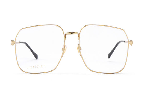 Men's Gucci Horsebit Gold Color Optical Metallic Glasses Frame Black Lens Gold Color GG0952O-002