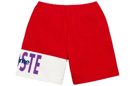 Supreme FW19 Week 5 x LACOSTE Logo Panel Sweatshort logo SUP-FW19-527