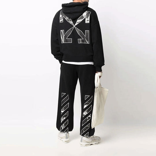 Men's Off-White FW21 Caravaggio Painting Bundle Feet Sports Pants/Trousers/Joggers Black OMCH029C99FLE0041001