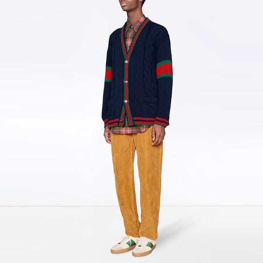 Gucci Oversize Cable Knit Cardigan 'Blue' 497037-X1561-4352