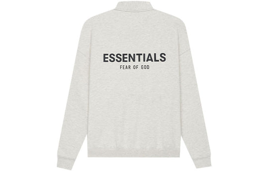 Fear of God Essentials SS21 Mockneck Half Zip Light Heather Oatmeal FOG-SS21-595