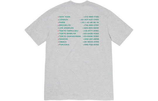 Supreme FW19 Week 1 New Shit Tee Alphabet Logo Short Sleeve Unisex Gray SUP-FW19-031