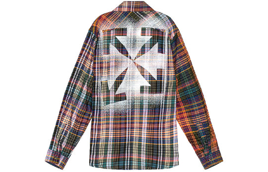 Off-White Stencil Flannel Check Shirt OMGA133E20FAB0012010