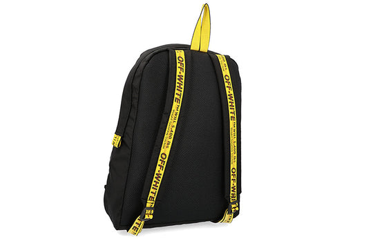 Off-White 20 Classic Arrow Series Printing Backpack schoolbag Yellow OMNB019E20FAB0011001