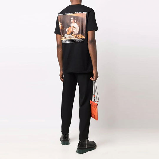 Off-White Caravaggio Short Sleeve Ordinary Version Black OMAA027F21JER0111084