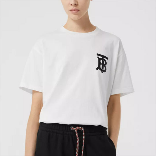 (WMNS) Burberry Monogram Motif Oversized logo Printing Female White 80174731