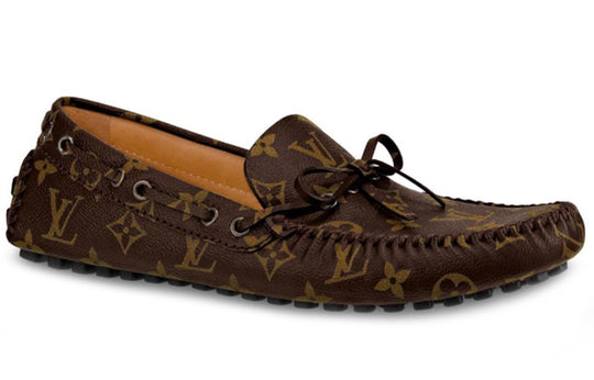 LOUIS VUITTON Arizona Moccasin Shoes 'Brown Logo Monogram' 1A3NCC