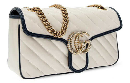 (WMNS) Gucci Marmont Series Bag Pack Small White 443497-0OLFX-9085