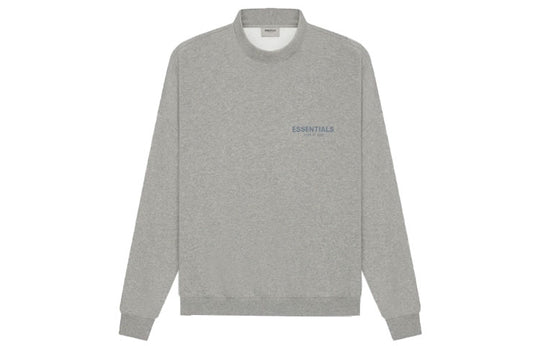 Fear of God Essentials SS21 Pullover Mockneck Dark Heather Oatmeal FOG-SS21-612