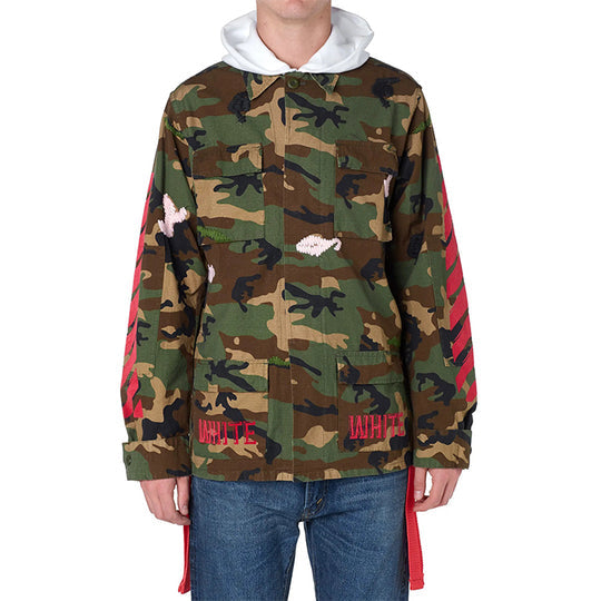 Off-White Camouflage Ribbon Jacket Shirt Men's Camouflage OMEA008F150390439920