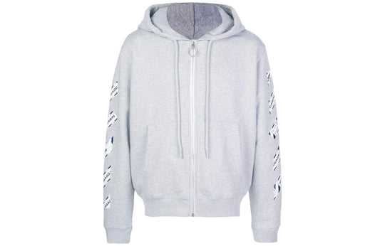 Off-White Alphabet Arrow Zipper light grey OMBE001S20E300030788