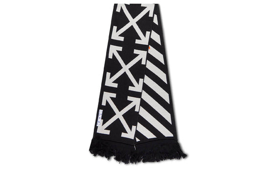 Off-White Cotton Icon Classic Scarf Black/White OMMA001E20KNI0011001