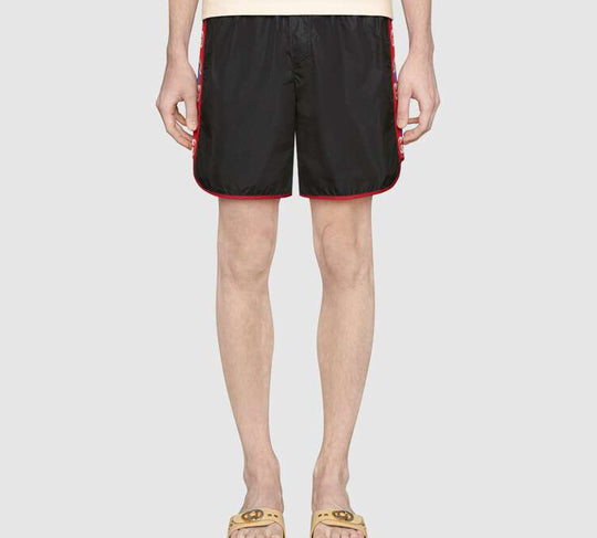 Gucci Retro Double G Webbing Shorts Unisex Black 577800-XHABJ-1082