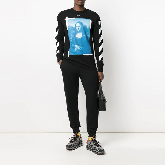 Off-White Mona Lisa Long-Sleeve T-Shirt 'Black' OMAB001R21JER0021001