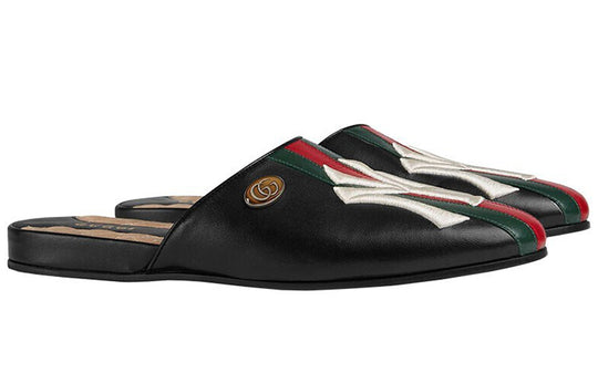 (WMNS) Gucci NY Yankees x Princetown G 'Black' 536794-0G0L0-6464