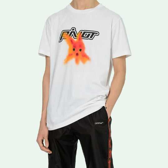 Off-White FW20 Pivot Goldfish Print Short Sleeve OMAA027E20JER0180125