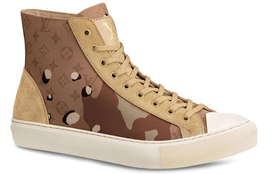 LOUIS VUITTON Tattoo Monogram Ankle Sneakers 'Brown Camo Monogram' 1A5YVM