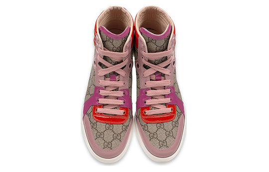 (WMNS) Gucci GG Supreme High Top 'Beige Carmine Rose New Rosette' 404937-KLQW0-9861