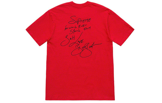 Supreme SS19 Buju Banton Tee Reggae Character Printing Short Sleeve Unisex Red SUP-SS19-10481