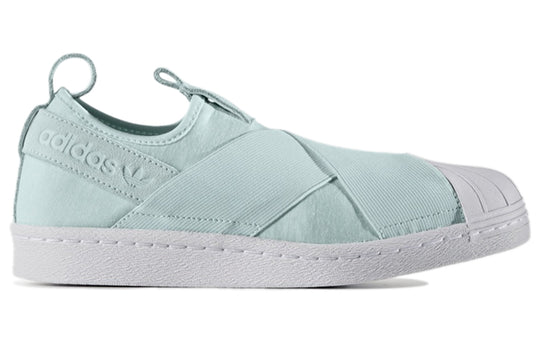 (WMNS) adidas originals Superstar Slip-on Shoes Green 'Mint White' S76407