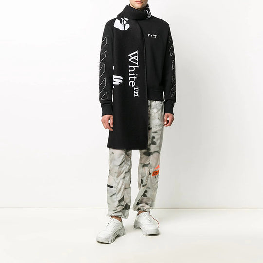 Off-White Diagonal Stripes Logo Pullover Men Black OMBA025F20FLE0011001