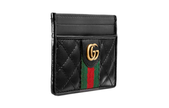 Gucci GG Logo Cowhide Card Package Black/Red/Green 536454-0YKBT-1060