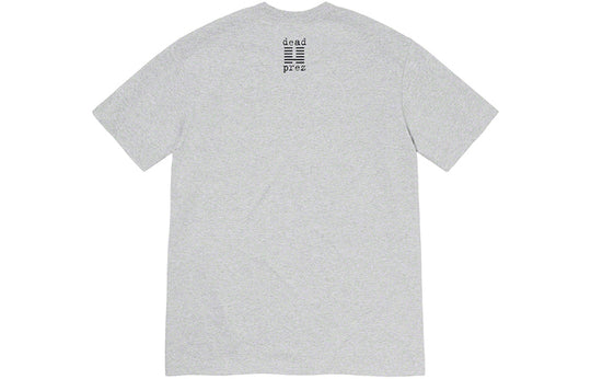 Supreme FW19 Week 15 x Dead Prez RBG Tee Crossover Round Neck Printing Short Sleeve Unisex Gray SUP-FW19-10774