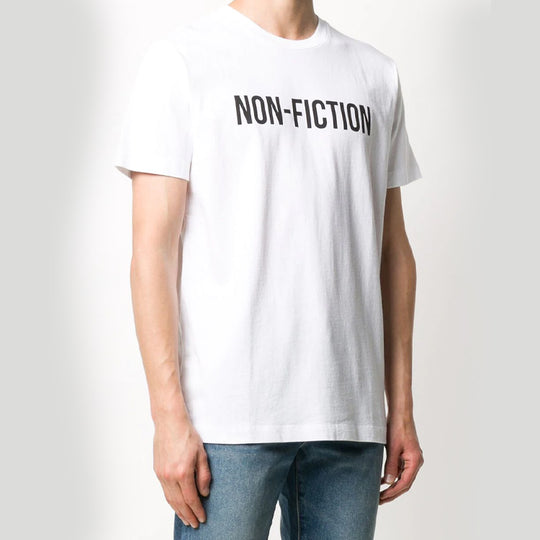 Off-White FW20 Non-Fiction Printed Men White OMAA027E20JER0130110