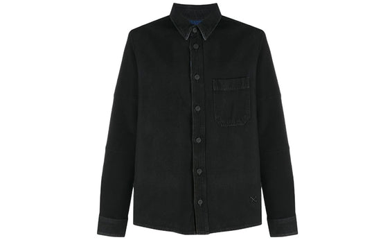 Off-White Arrows Arrow Pattern Denim Shirt Ordinary Version Black OMYD020E20DEN0011049