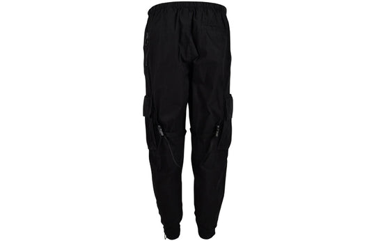 Off-White SS21 Parachute Logo Cargo Long Pants Black OMCF004R21FAB0011001