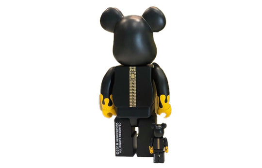 BE@RBRICK Molly Bear 2018 100%+400% 'Black White Yellow' MOLLY-BEAR