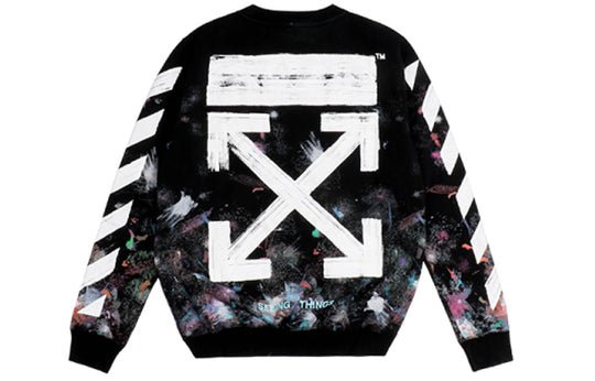 Off-White Galaxy Brushed Print Sweatshirt 'Black' OMBA003F176190309901