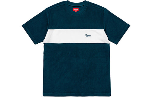 Supreme SS18 Chest Stripe Terry Top Dark Teal Tee SUP-SS18-517
