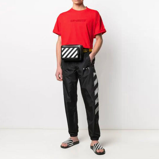 Off-White SS21 Printing Short Sleeve Red OMAA038R21JER0092531