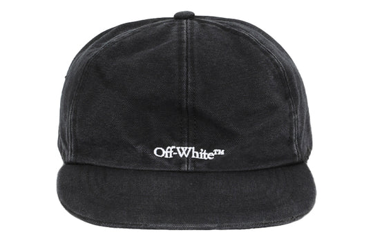 Off-White Logo Slate Baseball Cap Gray White OMLB022R21FAB006-1001