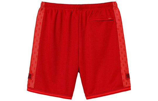 Supreme SS18 Monogram Short Red US dollar Embroidered Athleisure Casual Sports Shorts Unisex SUP-SS18-424