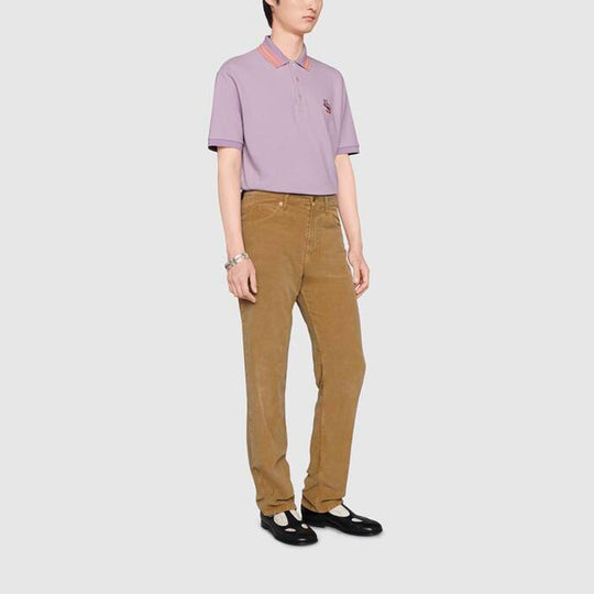 Gucci Cat Patch Polo Shirt 'Purple' 636403-XJCXW-5405