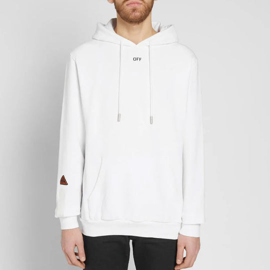 Off-White SS21 hooded Logo Printing Long Sleeves Loose Fit White OMBB032S180030080100